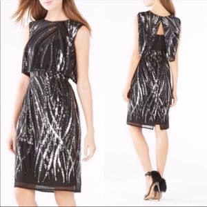 💕HOST Pick!💕 BCBGMAXAZRIA Black and Silver Dress